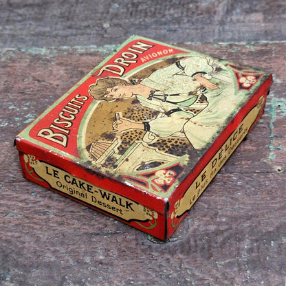 Rare boîte biscuits Drouin - Avignon, Vers 1900