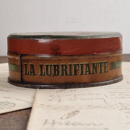 Boîte de cirage ancien « La Lubrifiante - Graisse Tannique »