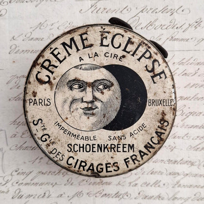 Boîte publicitaire de cirage « Crème Éclipse à la cire N°5 »