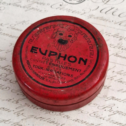 Boîte de pastilles en tôle lithographiée « EUPHON  »