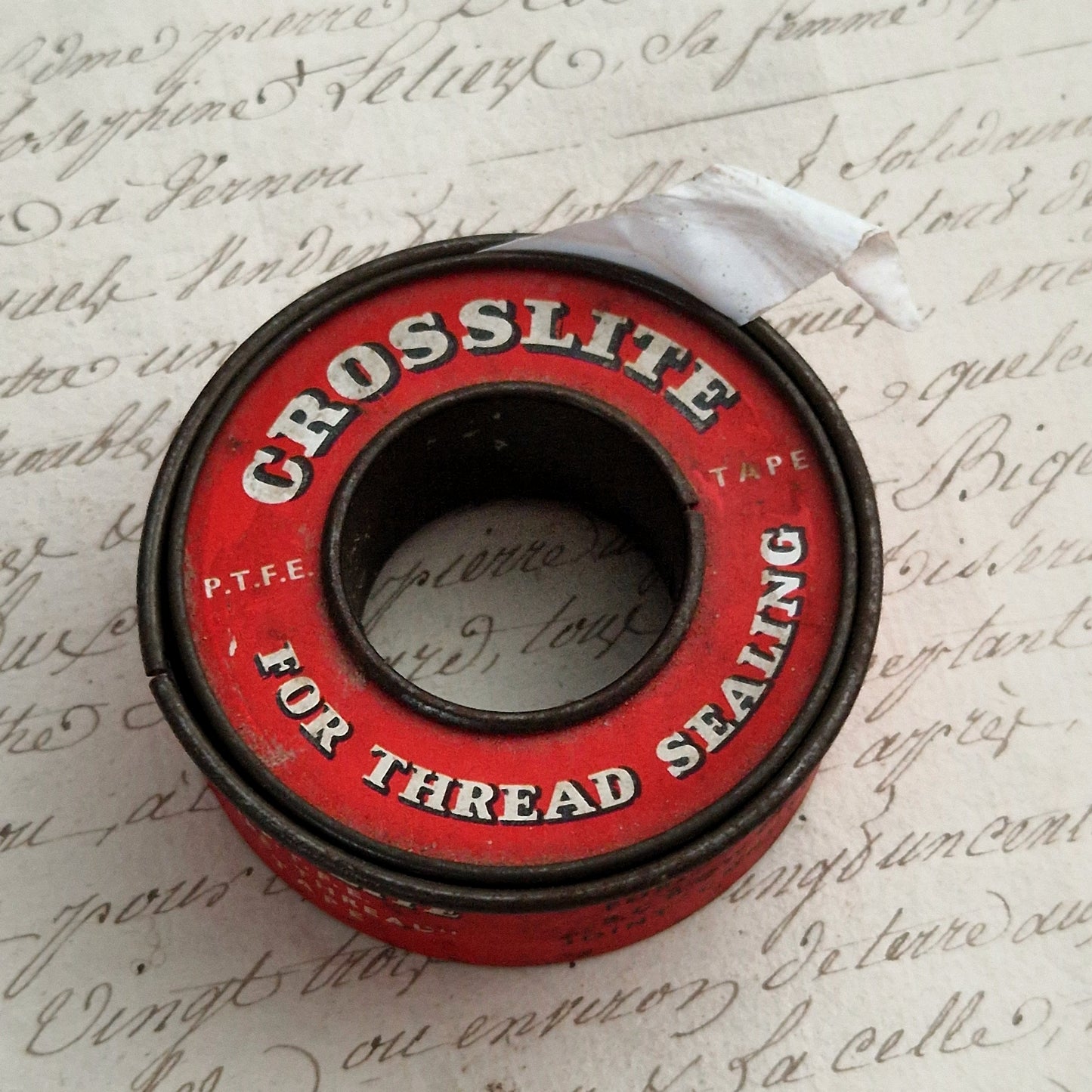 Boîte de ruban téflon « Crosslite » - Tôle lithographiée