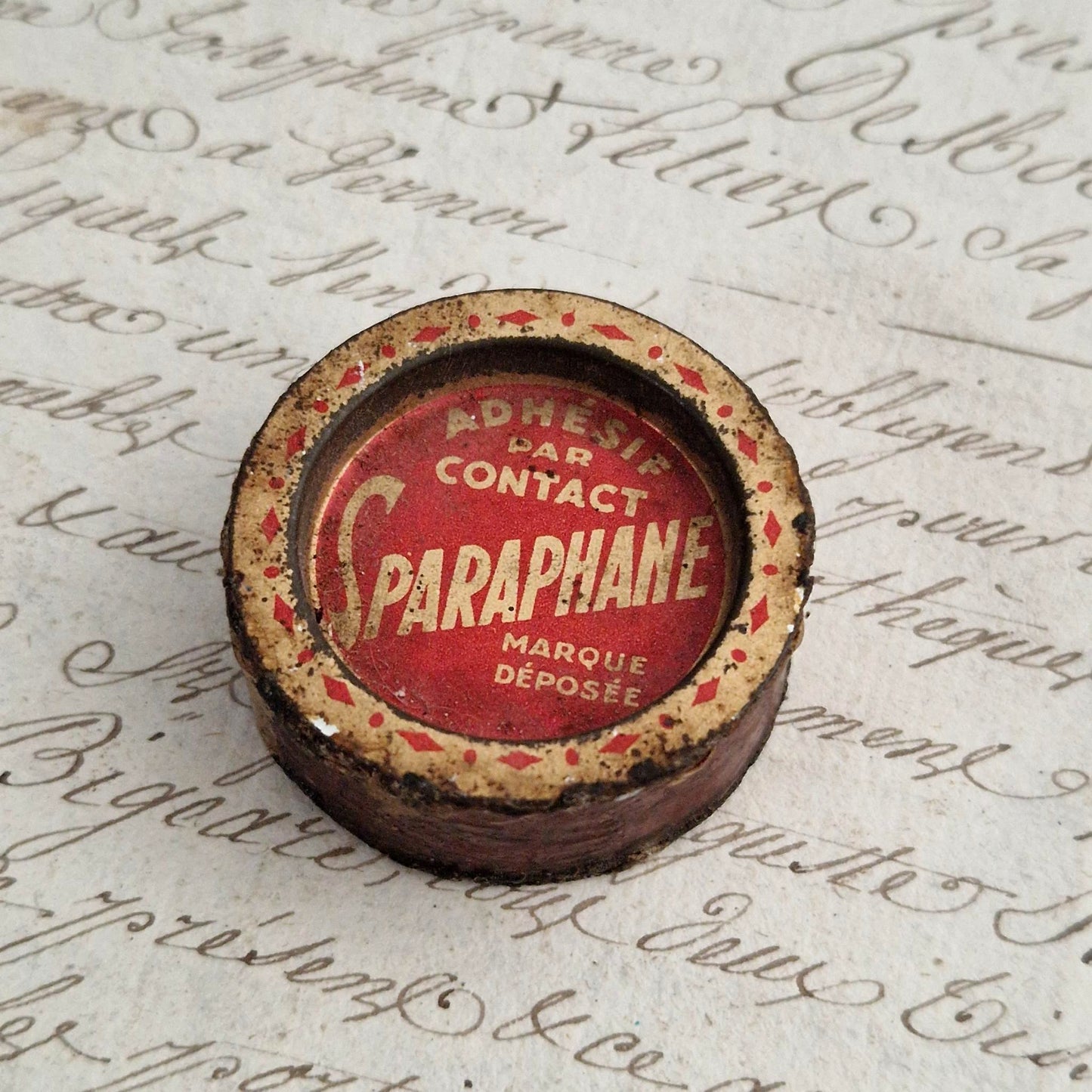 Boîte échantillon scellée de sparadrap « Sparaphane »