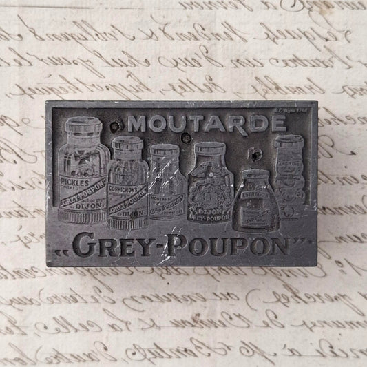 Matrice d'impression publicitaire « Grey-Poupon »