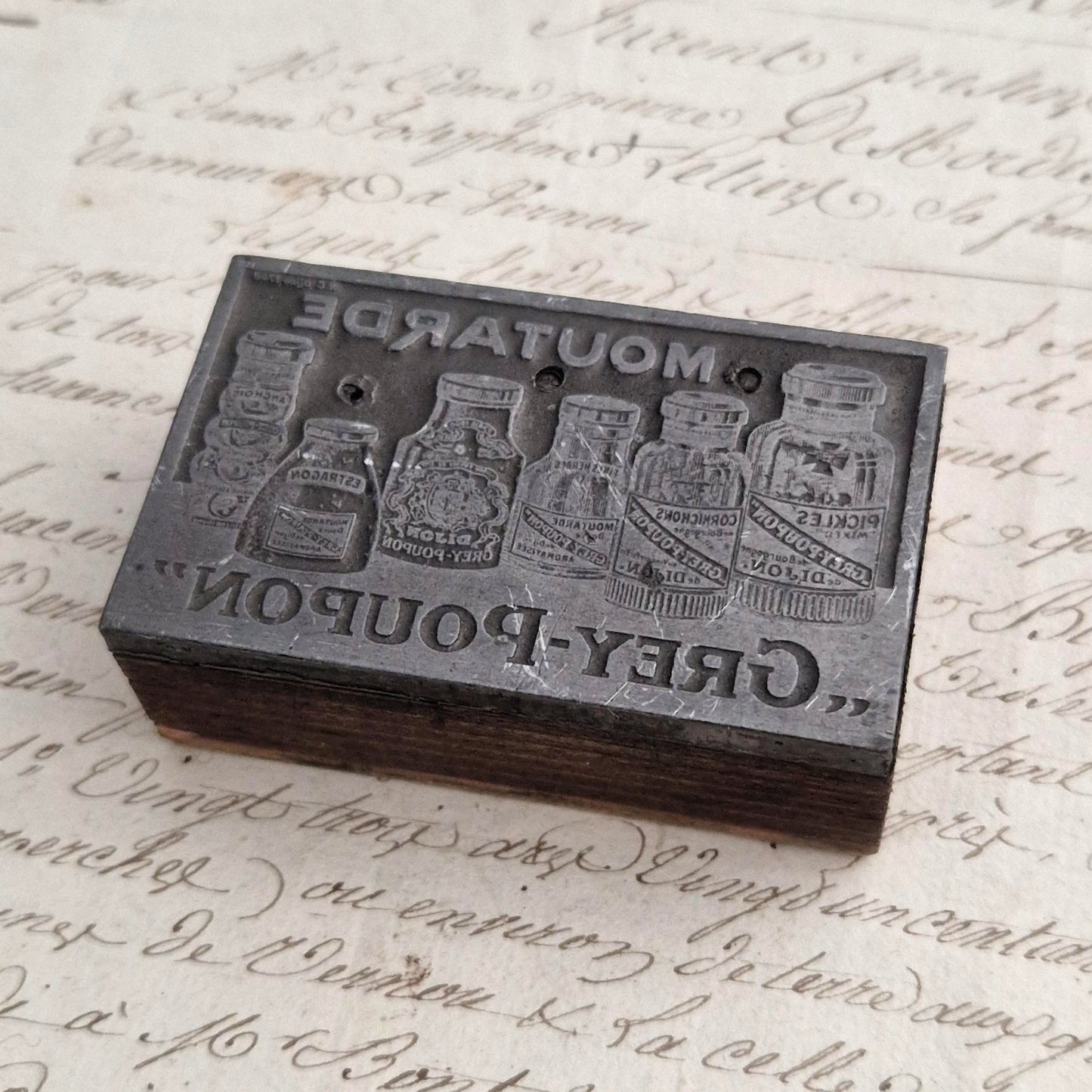 Matrice d'impression publicitaire « Grey-Poupon »