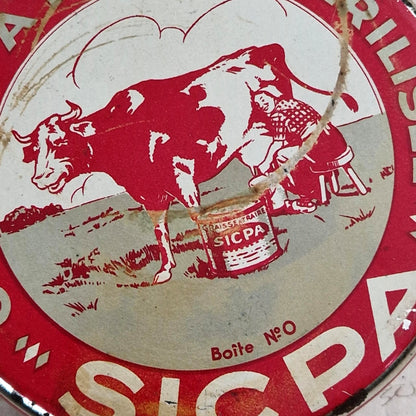 Boîte publicitaire  « Graisse à traire stérilisée SICPA »