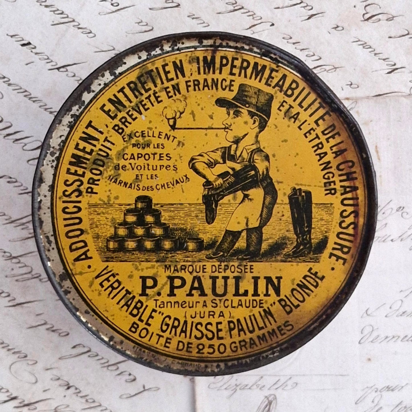 Ancienne Boîte publicitaire « Graisse Paulin »