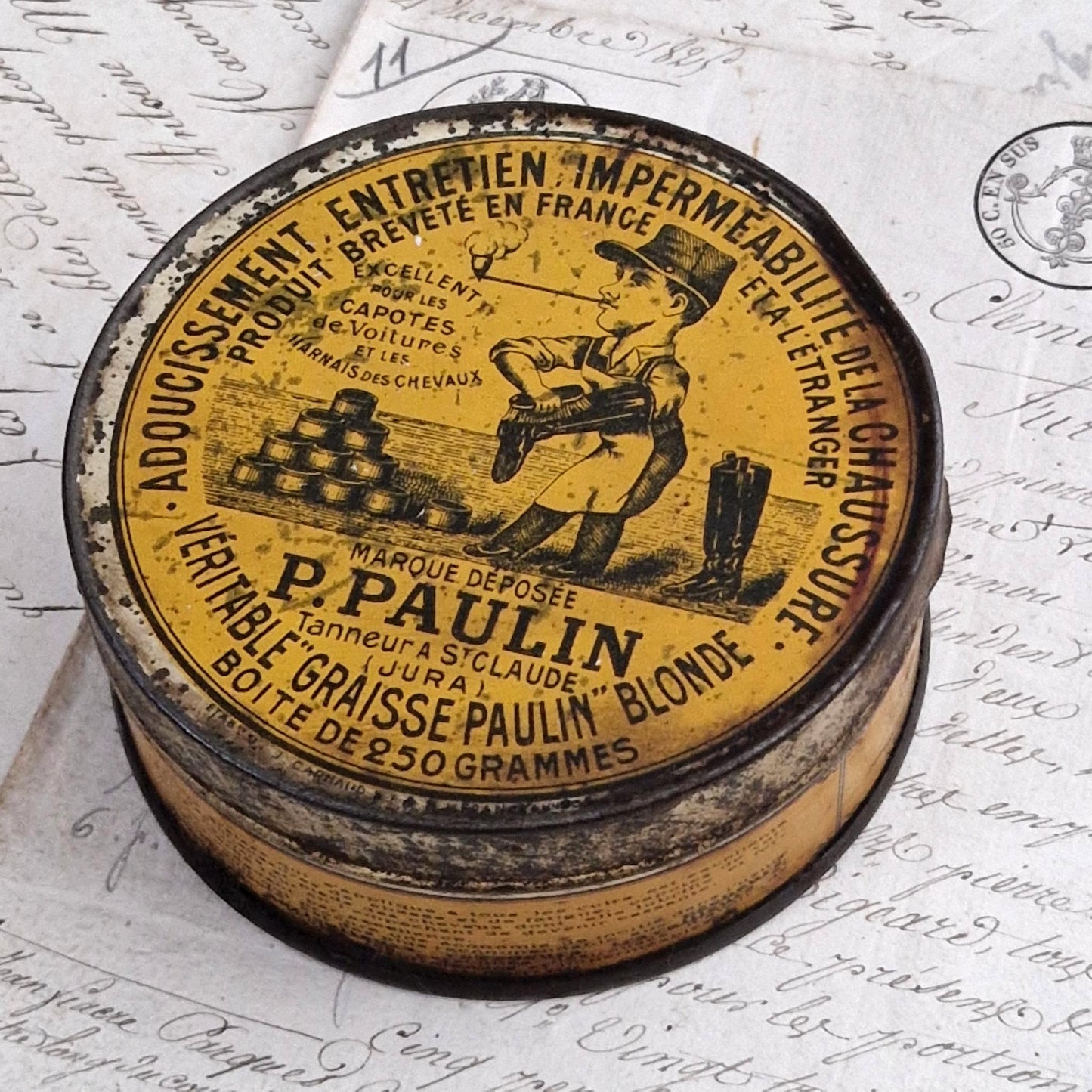 Ancienne Boîte publicitaire « Graisse Paulin »