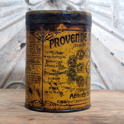 Rare boîte en tôle lithographiée « Provende Orientale »