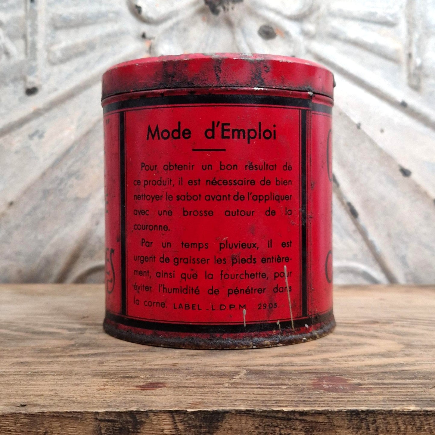Rare boîte « Au zèbre - Onguent pour pieds de chevaux »