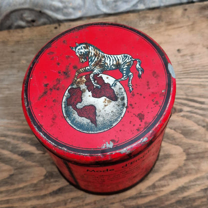 Rare boîte « Au zèbre - Onguent pour pieds de chevaux »