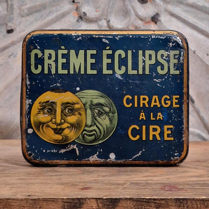 Rare boîte publicitaire « Crème Éclipse - Cirage à la cire »
