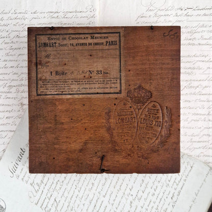 Rare boîte publicitaire « Lombart - Chocolat à la Crème »