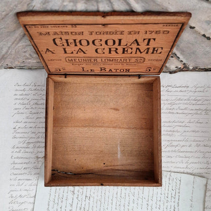Rare boîte publicitaire « Lombart - Chocolat à la Crème »