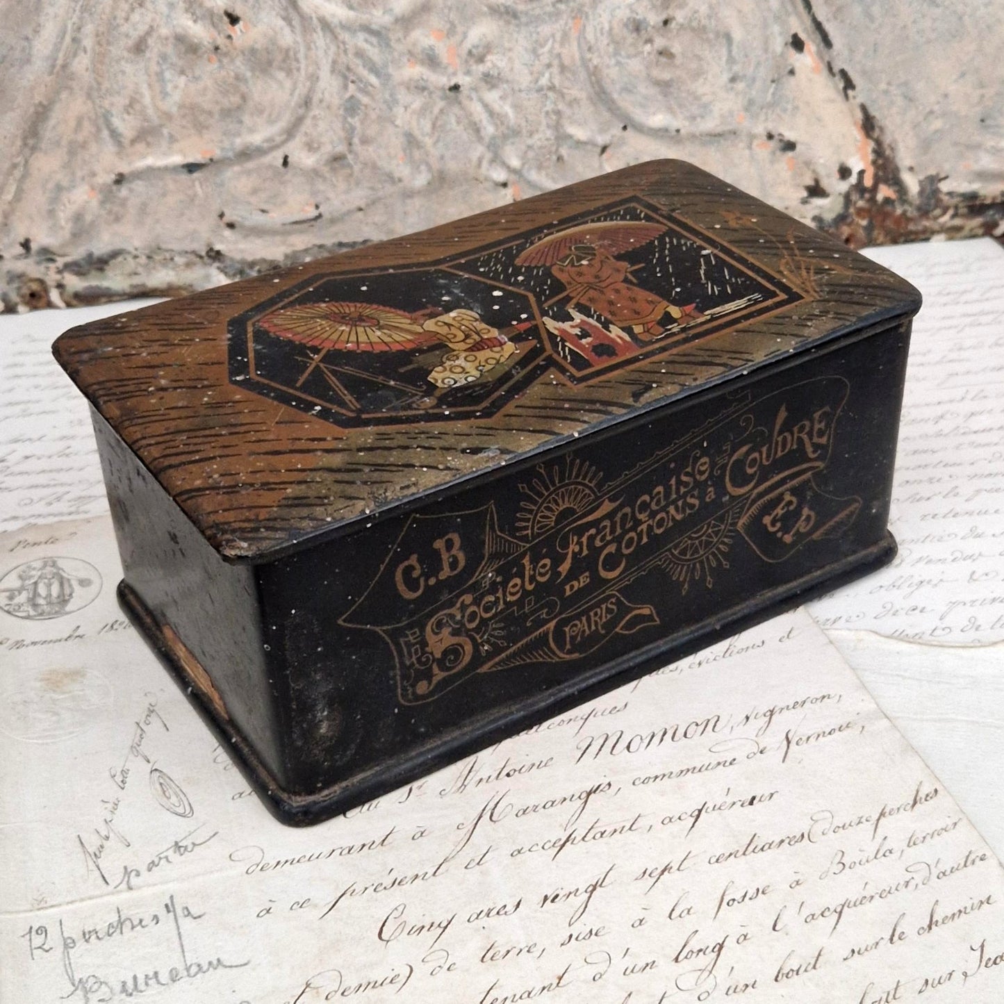 Boîte « Société Française de Cotons à Coudre » - Vers 1900