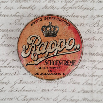Ancienne boîte de cirage « Rappo – Schoencrème »