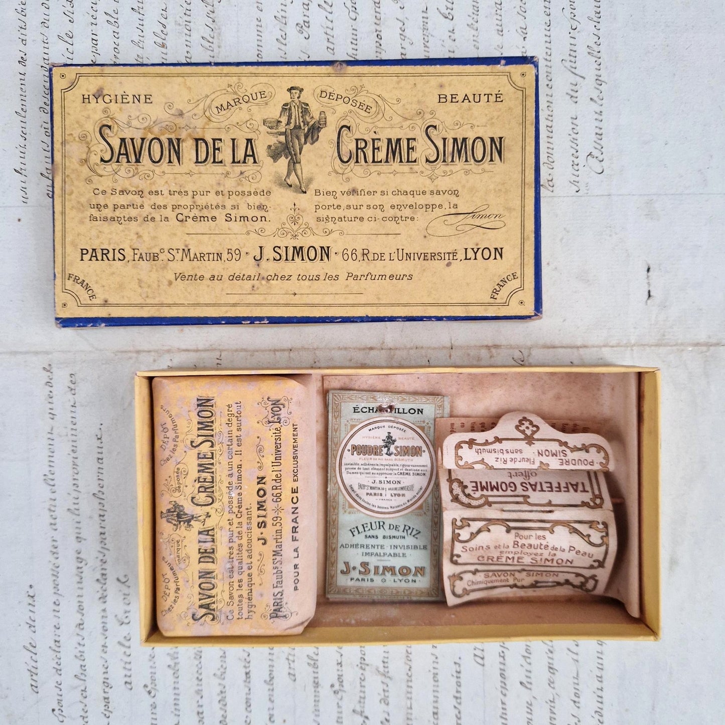 Boîte de parfumerie « Savon de la Crème Simon » - Vers 1890