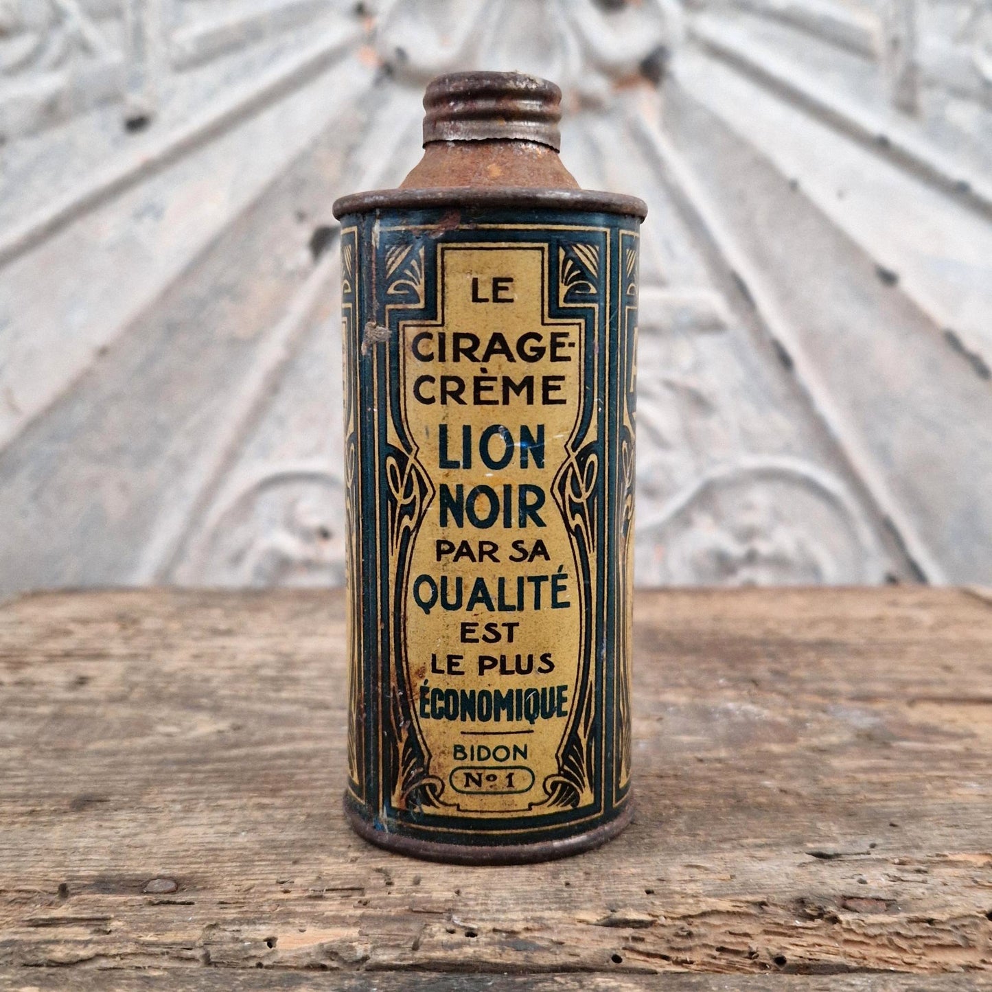 Boîte bidon ancien « Argentil » - Lion Noir, Vers 1910