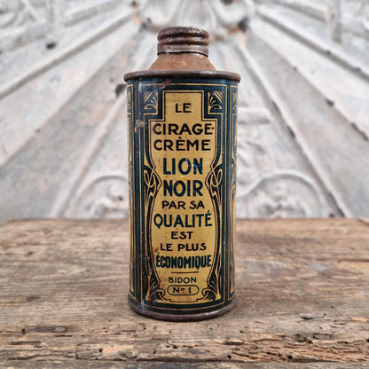 Boîte bidon ancien « Argentil » - Lion Noir, Vers 1910
