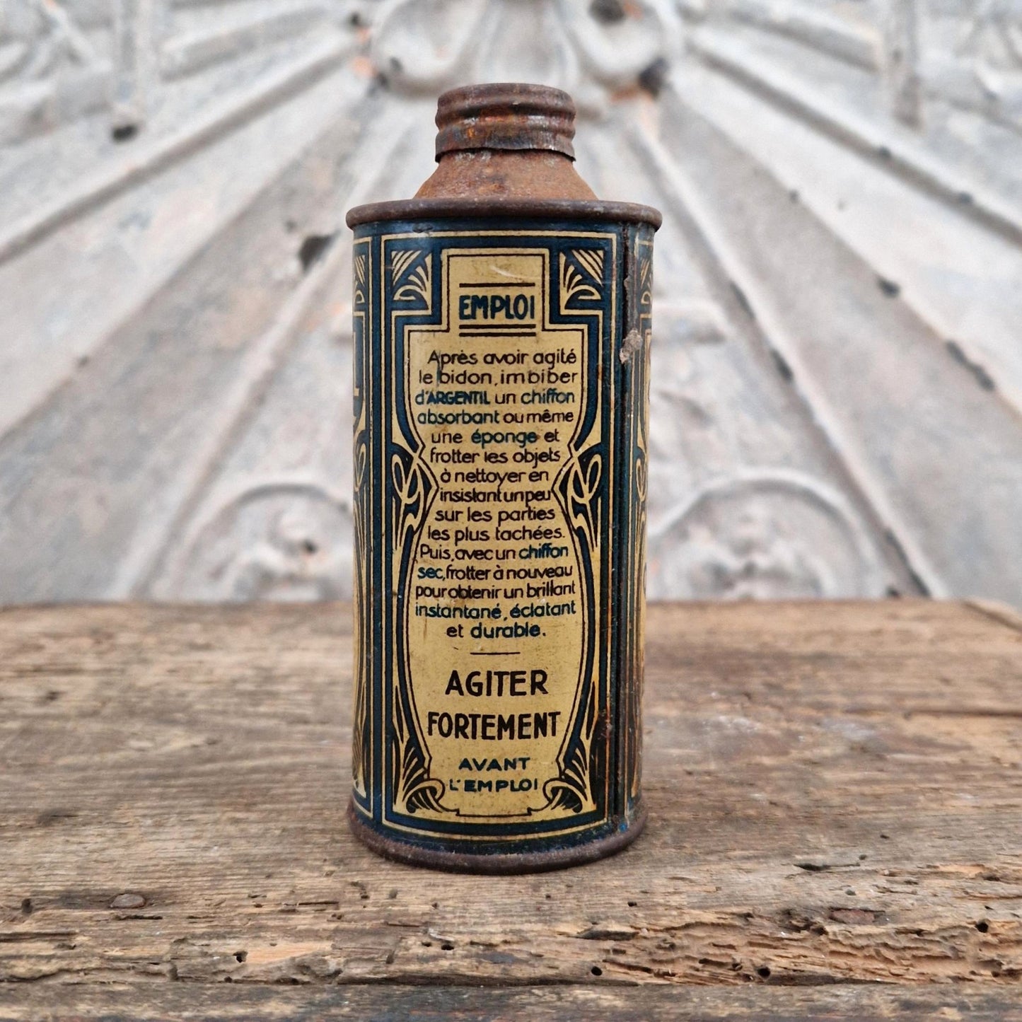 Boîte bidon ancien « Argentil » - Lion Noir, Vers 1910
