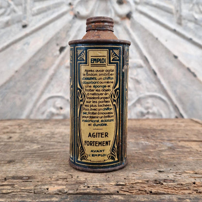 Boîte bidon ancien « Argentil » - Lion Noir, Vers 1910
