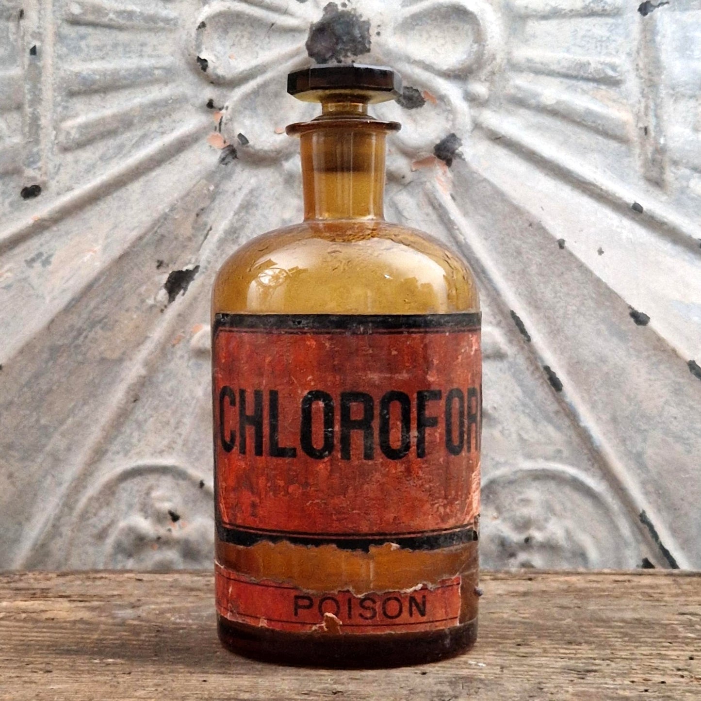 Ancien flacon d’apothicaire « Chloroform - Poison »