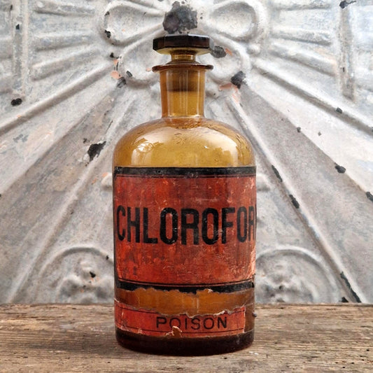 Ancien flacon d’apothicaire « Chloroform - Poison »