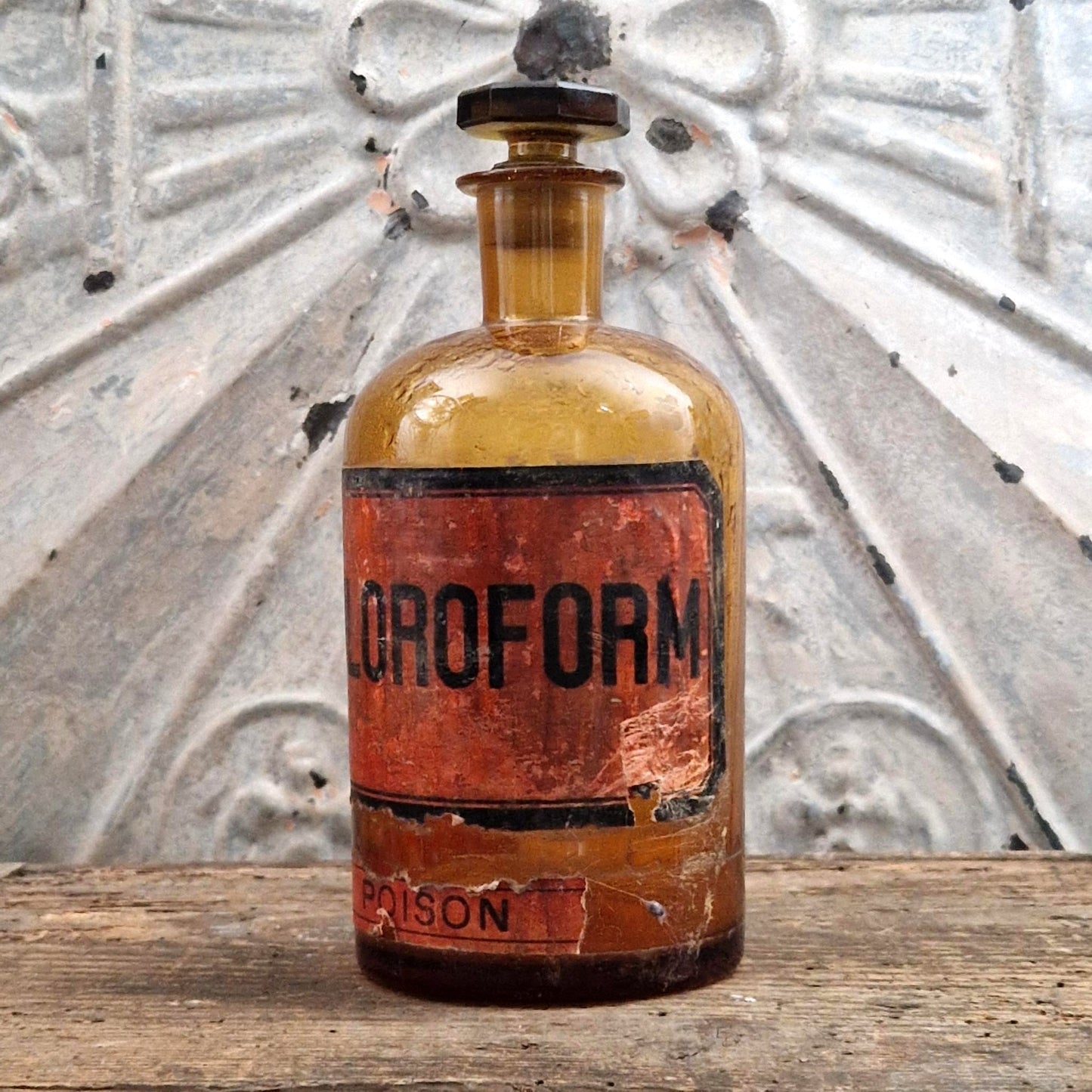 Ancien flacon d’apothicaire « Chloroform - Poison »