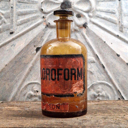 Ancien flacon d’apothicaire « Chloroform - Poison »