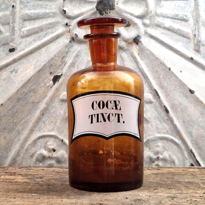 Rare flacon d’apothicaire « Coca Tinct. / Cocaine »