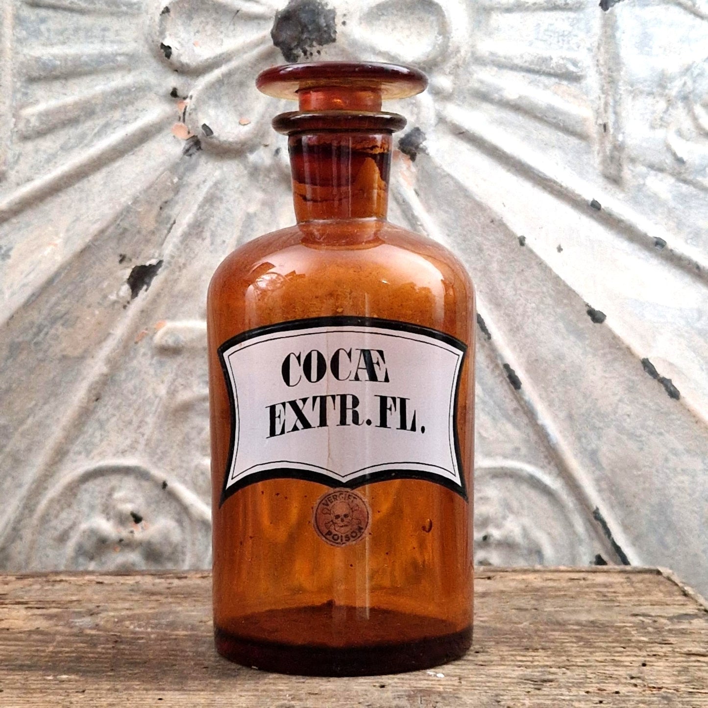 Rare ancien flacon d’apothicaire « Coca Extr. Fl. / Cocaine »