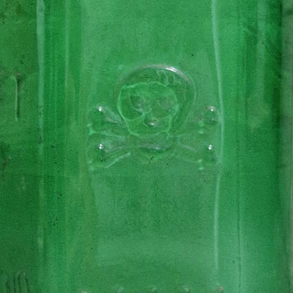 Grand flacon ancien de poison, tête de mort – 100cl