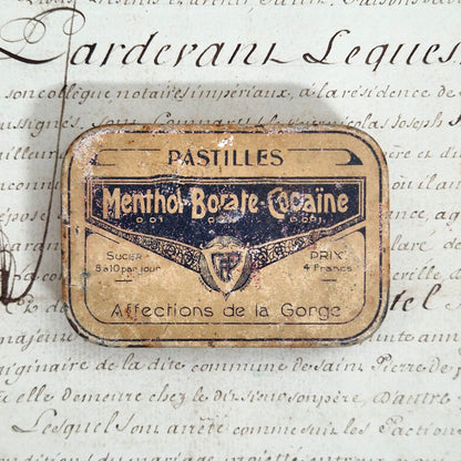 Boîte de Pastilles « Menthol - Borate - Cocaïne »