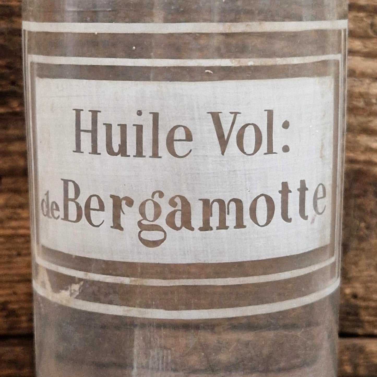 Ancien flacon « Huile Volatile de Bergamotte » - XIXe