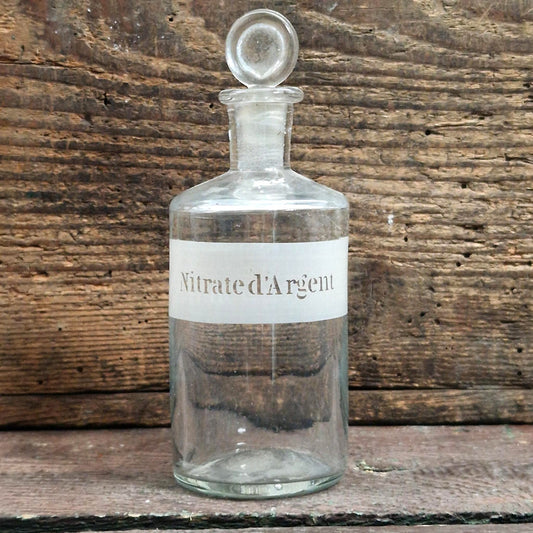 Ancien flacon d’apothicaire « Nitrate d’Argent » - Vers 1880