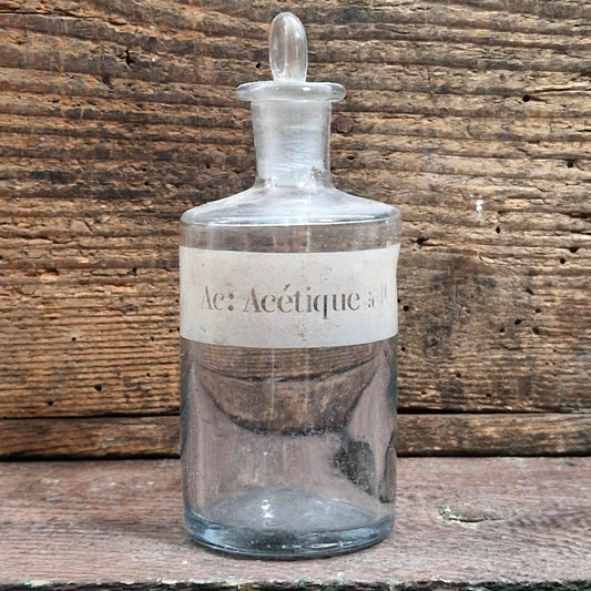 Ancien flacon d’apothicaire « Acide Acétique à 10 »