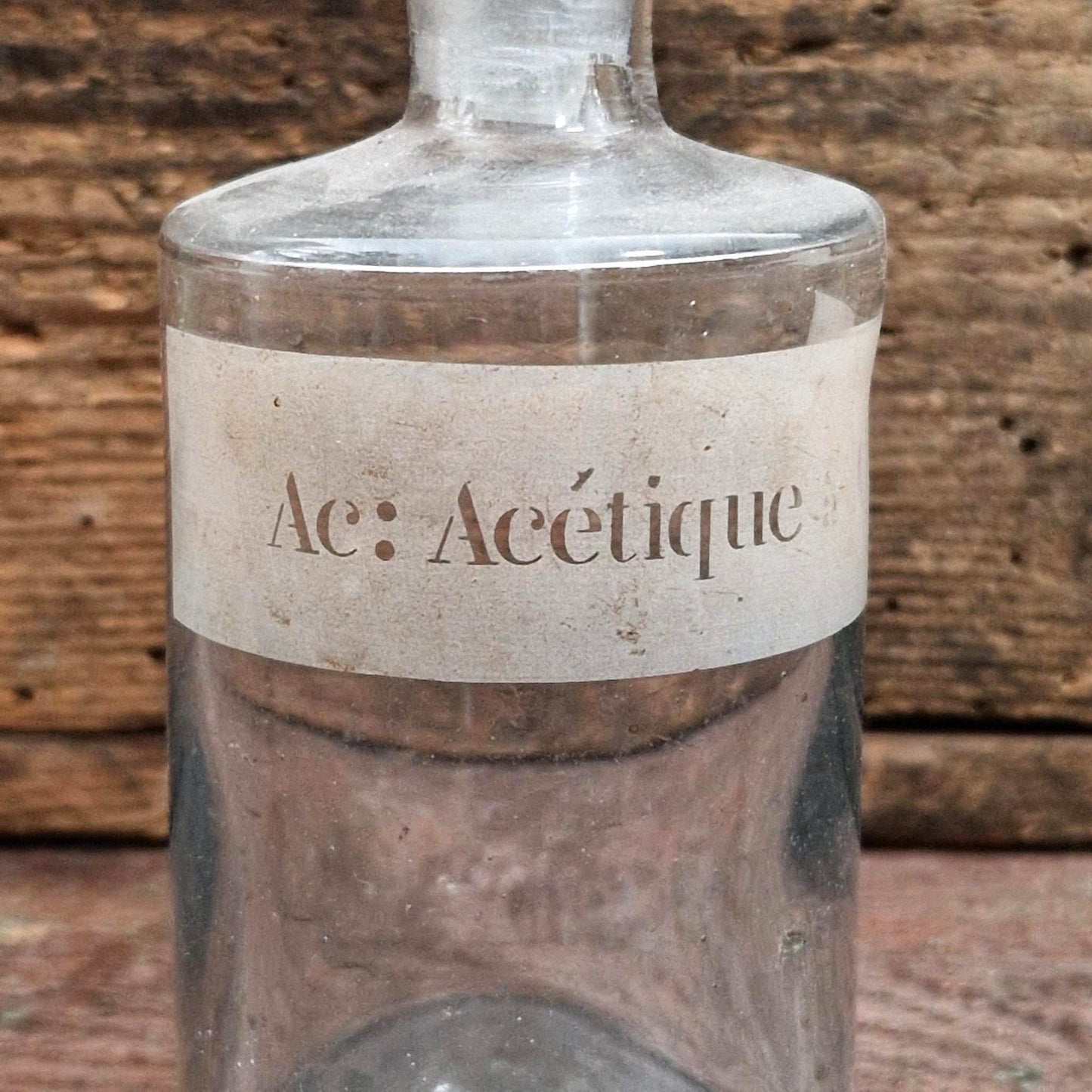 Ancien flacon d’apothicaire « Acide Acétique à 10 »