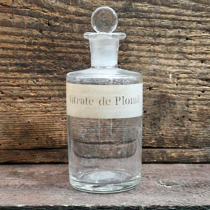 Ancien flacon d’apothicaire « Nitrate de Plomb » - Vers 1880