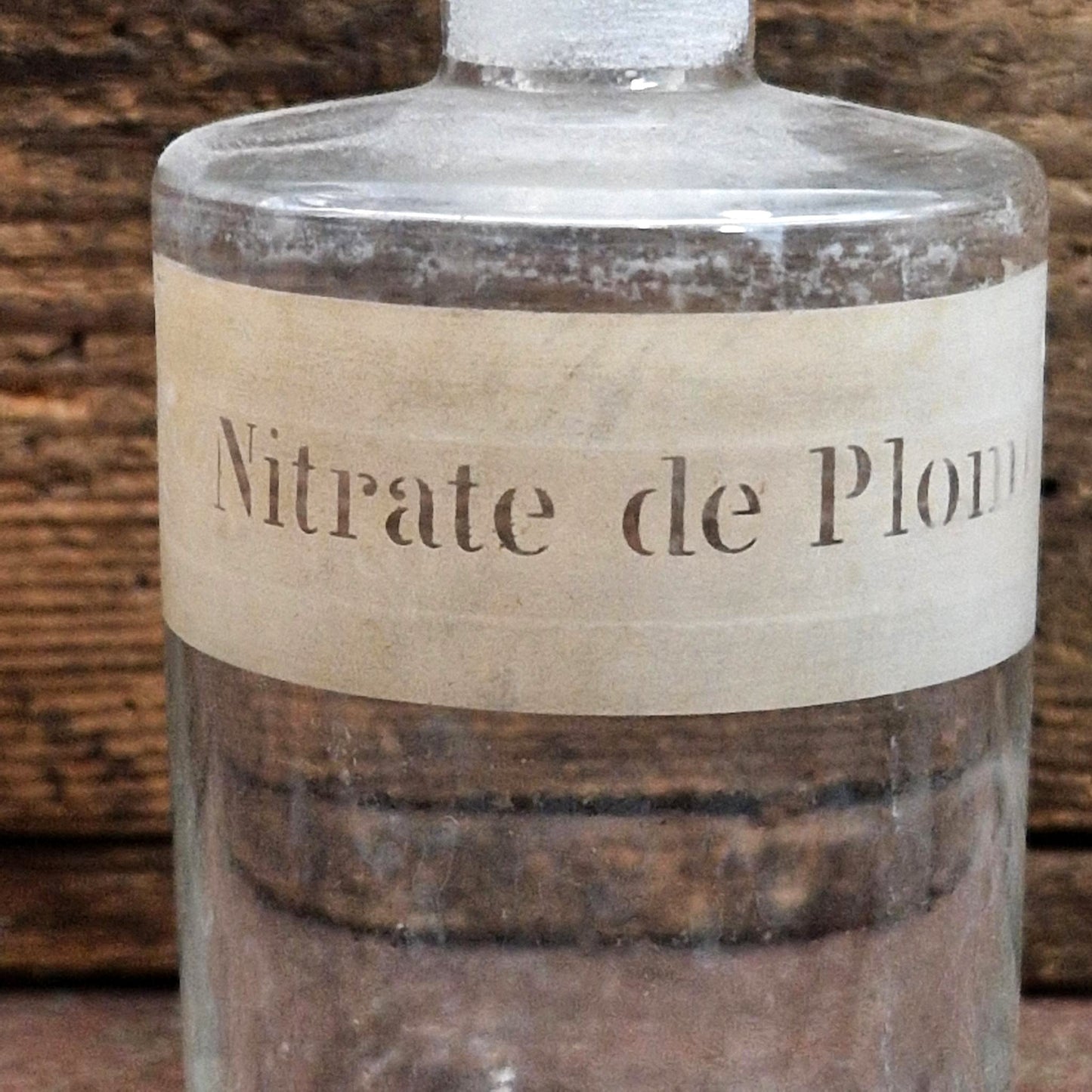 Ancien flacon d’apothicaire « Nitrate de Plomb » - Vers 1880