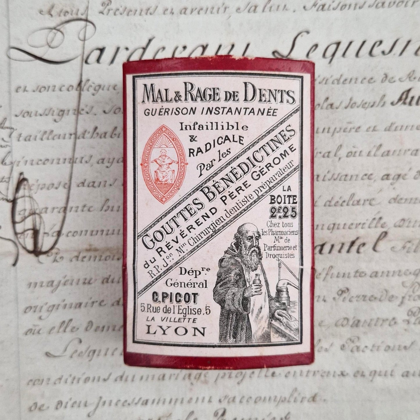 Ancien remède dentaire pour Rage de dents, XIXe