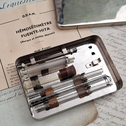 Rare coffret médical « Hémosédimètre » - ODAM Lyon