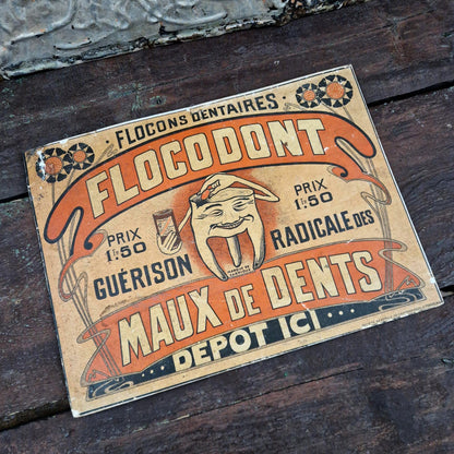 Ancien carton publicitaire Flocodont - Art Nouveau