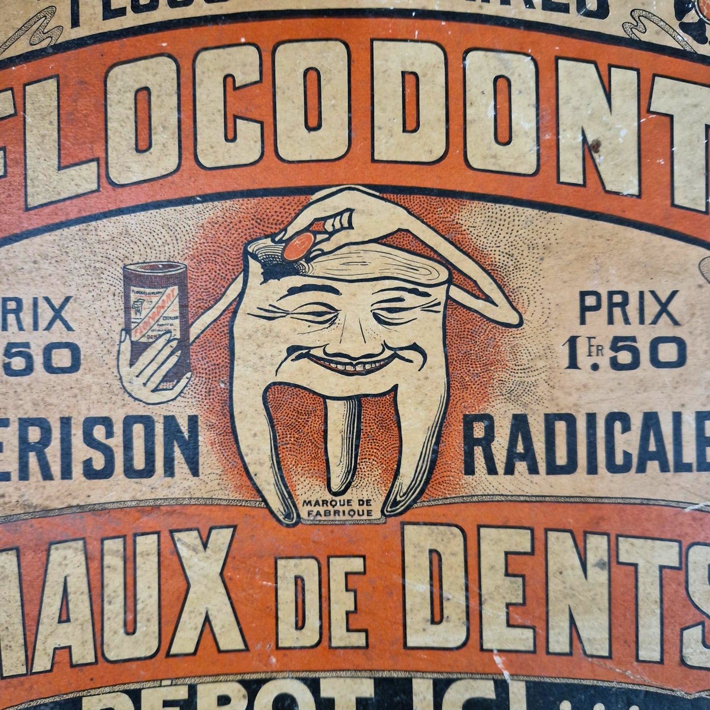 Ancien carton publicitaire Flocodont - Art Nouveau