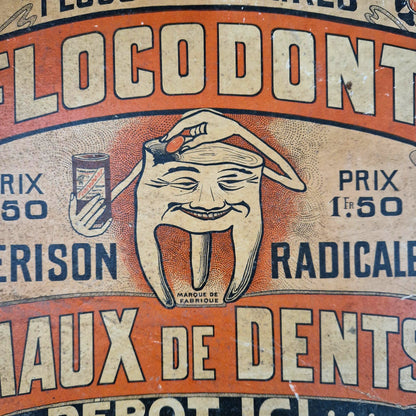 Ancien carton publicitaire Flocodont - Art Nouveau