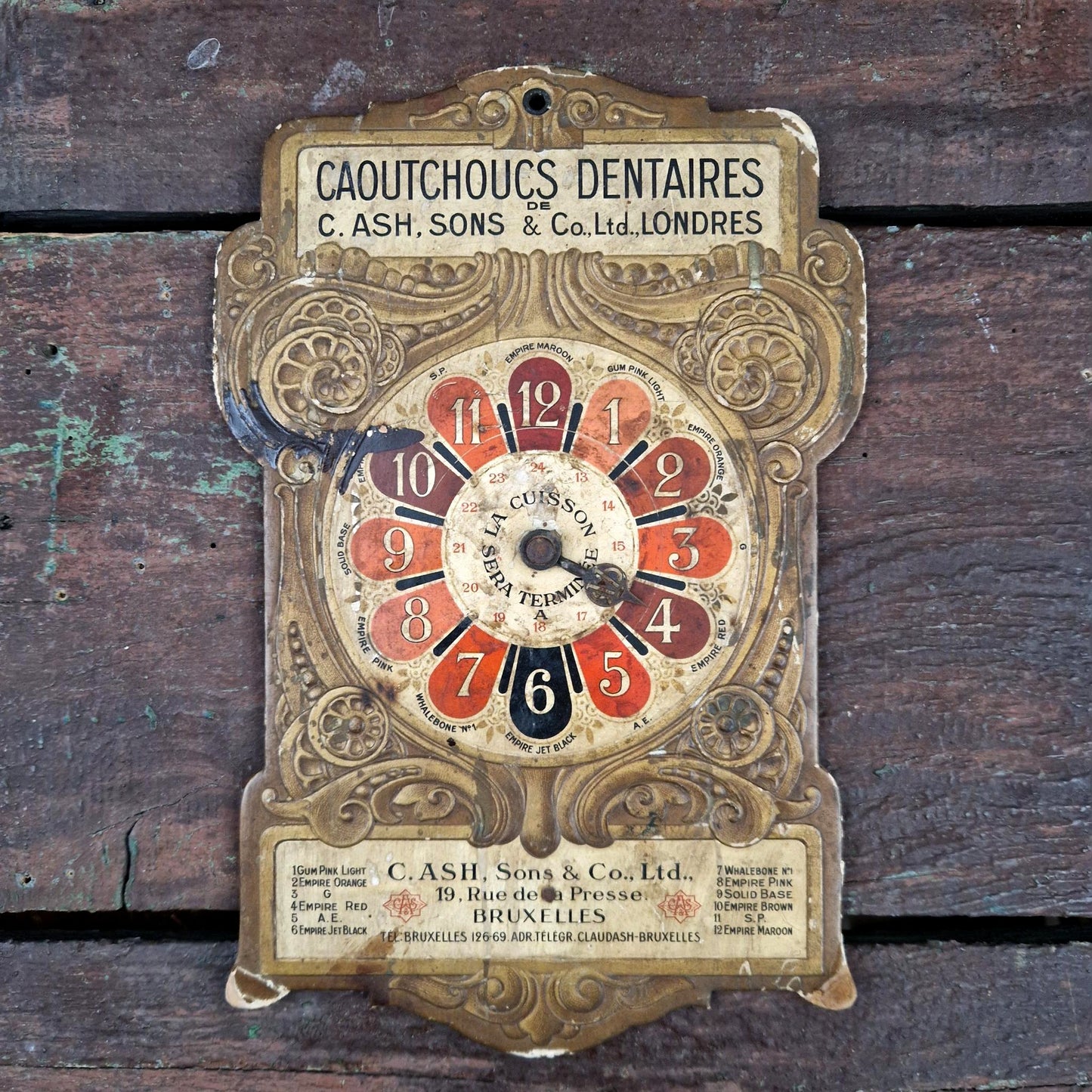 Carton publicitaire ancien « C. Ash Sons Co. Ltd » - Vers 1900