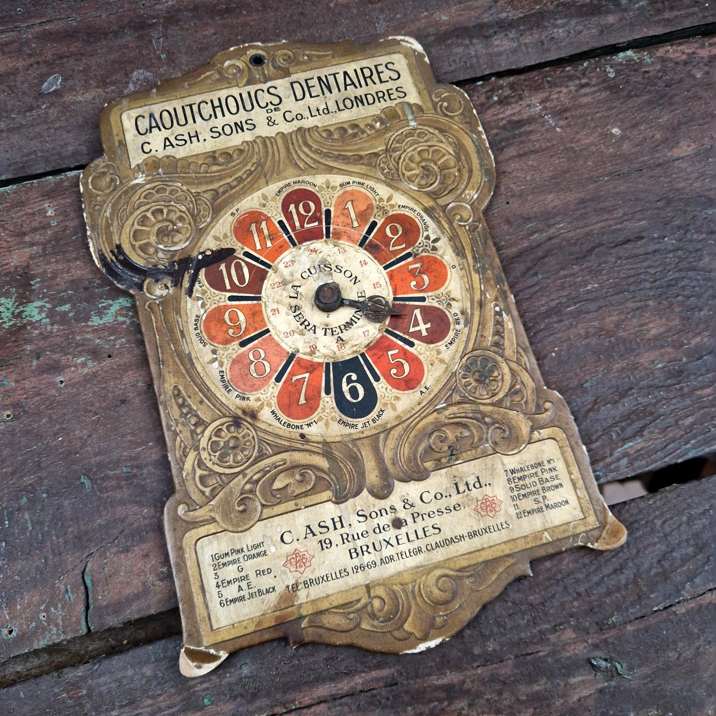 Carton publicitaire ancien « C. Ash Sons Co. Ltd » - Vers 1900