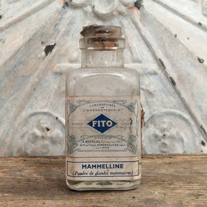 Flacon ancien « Mammelline - FITO », vers 1900