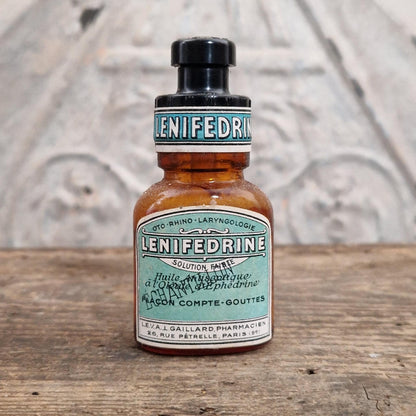 Ancien flacon pharmaceutique « Lenifedrine »