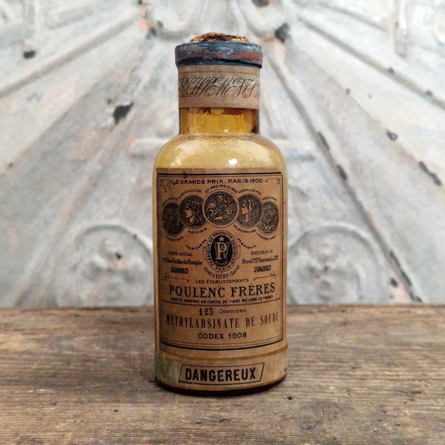 Flacon ancien « Méthylarsinate de Soude » - Codex 1908