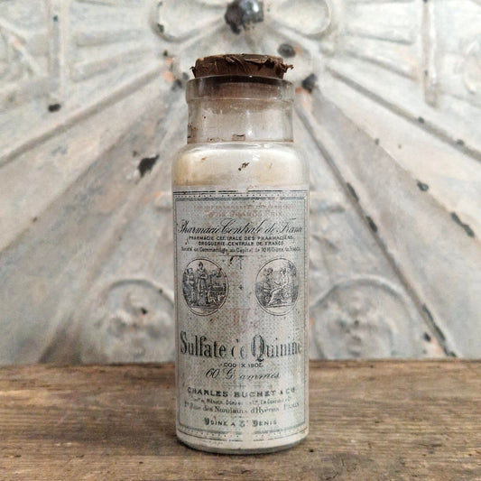 Ancien flacon de pharmacie « Sulfate de Quinine »