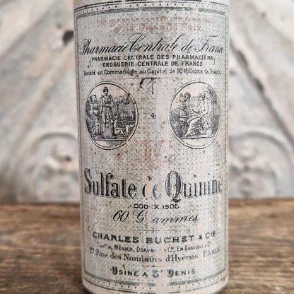 Ancien flacon de pharmacie « Sulfate de Quinine »